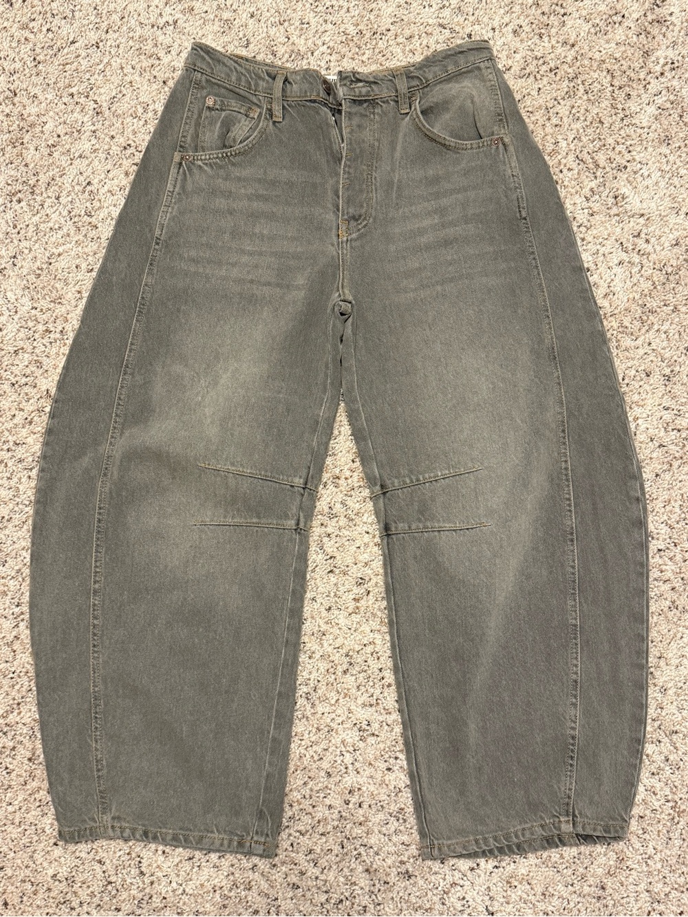 We The Free Good Luck Mid-Rise Barrels - Archive Grey